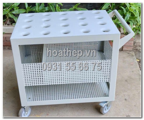 XE ĐẨY DAO CẮT CNC 760x500x760mm - 3 Tầng, 20 Vị Trí | Tủ Đựng Dao Cứng Cáp