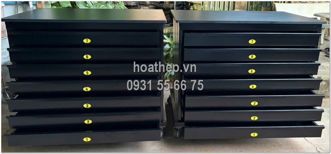 Tủ lưu bản vẽ A1,  Tủ lưu bản vẽ 7 ngăn,  Tủ lưu bản vẽ c&oacute; b&aacute;nh xe