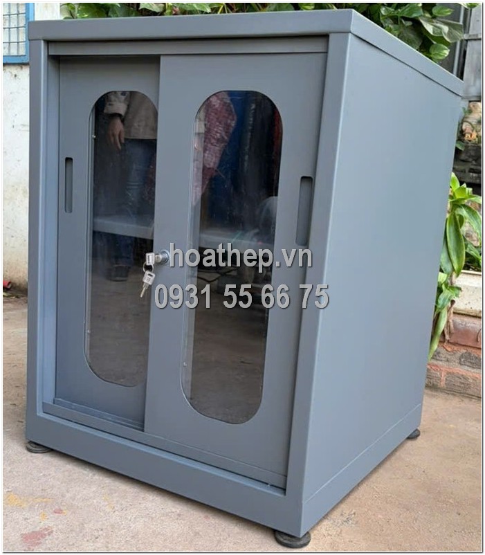 Tủ đựng đồ cửa lùa 600x600x780mm, 2 tầng